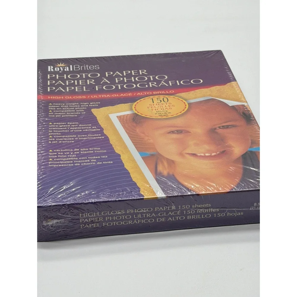 Royal Brites High Gloss Photo Paper 8.5x11 150 Sheets Inkjet 225gsm 30154 NEW